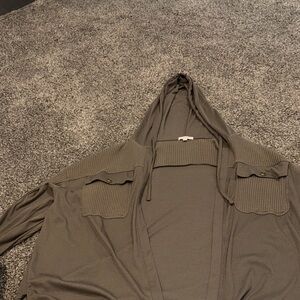 Maurices Olive Hooded Cardigan